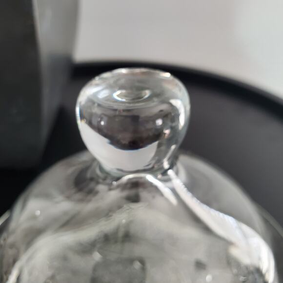 Princess House Vintage Heritage Pattern Small Glass Etched Plate & Dome Cover - Picture 6 of 6